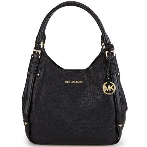 michael kors bedford large top zip black leather shoulder bag|Michael Kors bedford small crossbody.